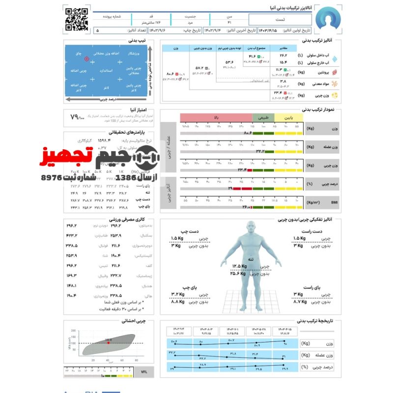 دستگاه آنالایزر ترکیبات بدن آنیا 1203 - Image 3