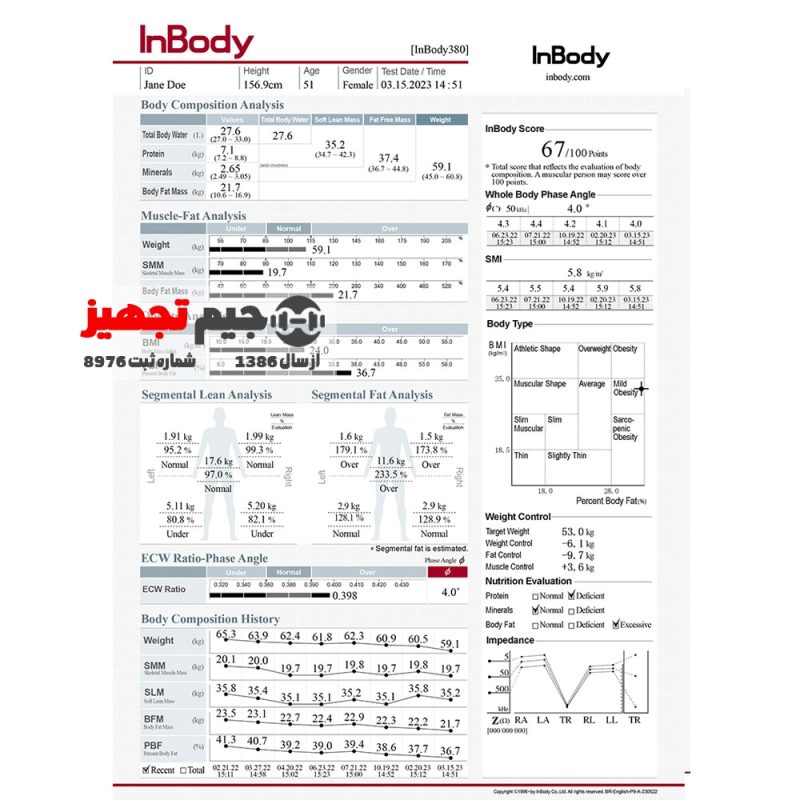 آنالایزر بدن InBody 380 - Image 5