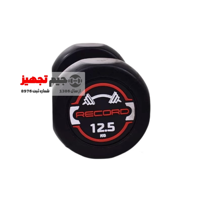 دمبل گرد استپ دار رکورد 12 و نیم کیلوگرم یک جفت - Image 2