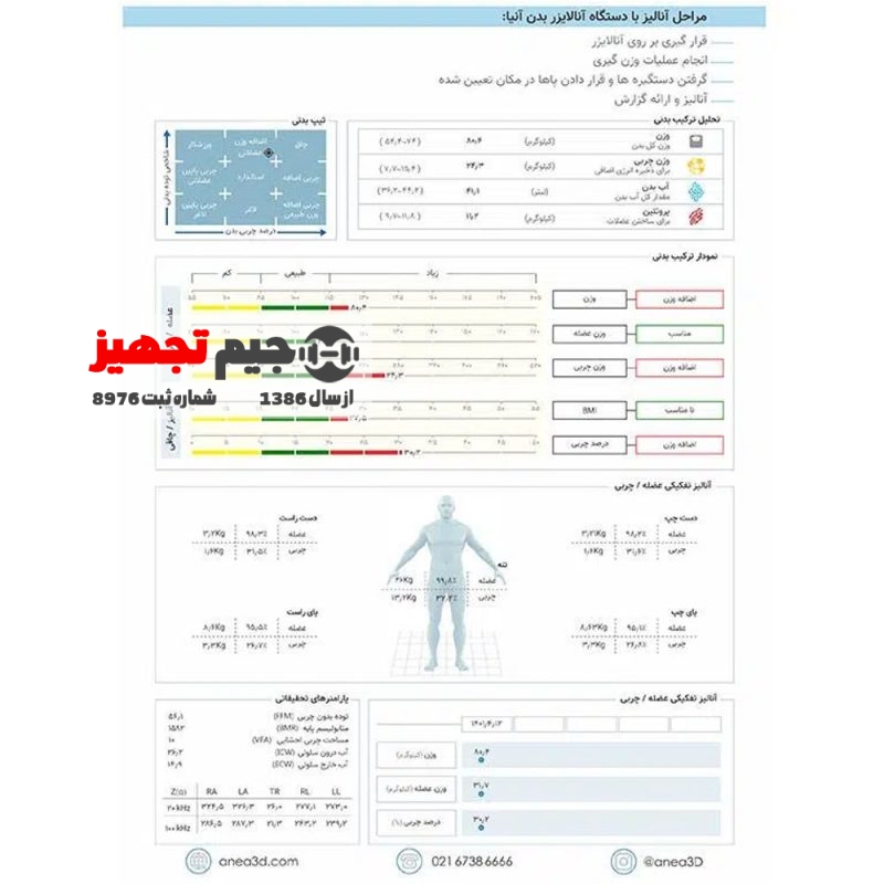 دستگاه انالایزر بدن آنیا 1204 - Image 3